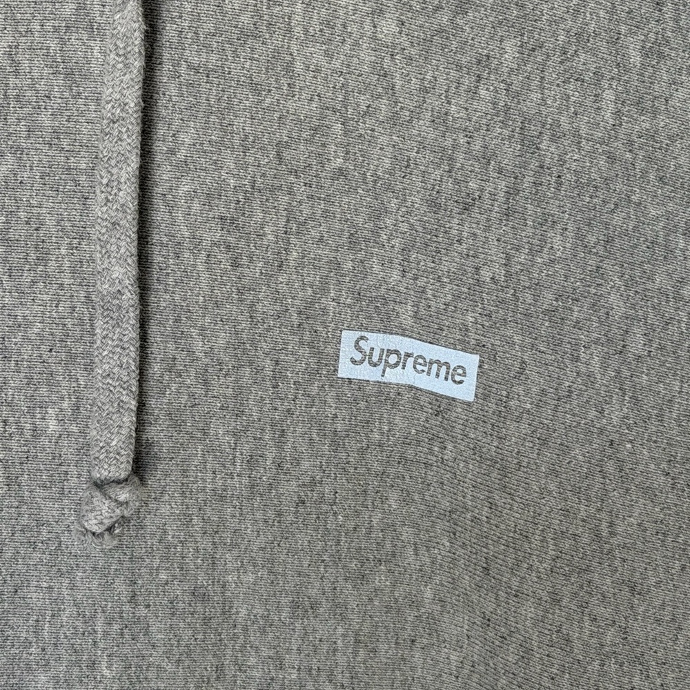 Supreme Small Box Logo Gray Hoodie Classic Pullover Sweatshirt - Picture 7 of 9